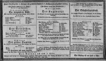 Theaterzettel (Oper und Burgtheater in Wien) 18130216 Seite: 1
