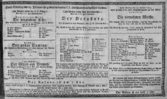 Theaterzettel (Oper und Burgtheater in Wien) 18130223 Seite: 1