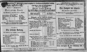 Theaterzettel (Oper und Burgtheater in Wien) 18130331 Seite: 1