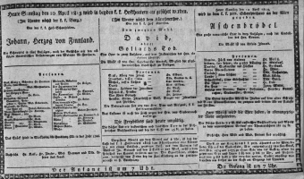 Theaterzettel (Oper und Burgtheater in Wien) 18130410 Seite: 1