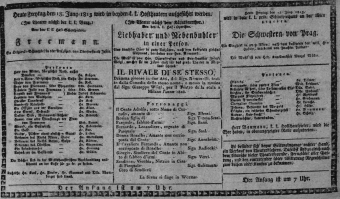 Theaterzettel (Oper und Burgtheater in Wien) 18130618 Seite: 1