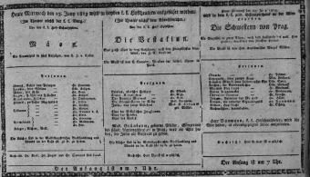 Theaterzettel (Oper und Burgtheater in Wien) 18130623 Seite: 1