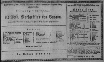 Theaterzettel (Oper und Burgtheater in Wien) 18130801 Seite: 1