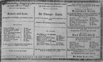 Theaterzettel (Oper und Burgtheater in Wien) 18130930 Seite: 1