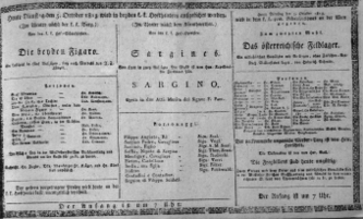 Theaterzettel (Oper und Burgtheater in Wien) 18131005 Seite: 1