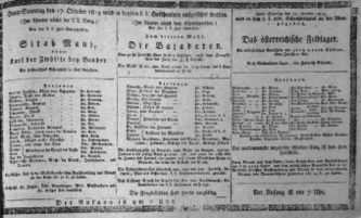 Theaterzettel (Oper und Burgtheater in Wien) 18131017 Seite: 1