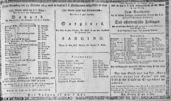 Theaterzettel (Oper und Burgtheater in Wien) 18131023 Seite: 1