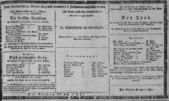 Theaterzettel (Oper und Burgtheater in Wien) 18131029 Seite: 1