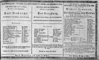 Theaterzettel (Oper und Burgtheater in Wien) 18131101 Seite: 1