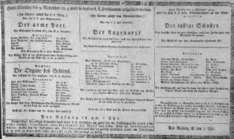 Theaterzettel (Oper und Burgtheater in Wien) 18131109 Seite: 1