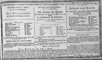 Theaterzettel (Oper und Burgtheater in Wien) 18131112 Seite: 1