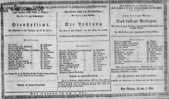 Theaterzettel (Oper und Burgtheater in Wien) 18131130 Seite: 1