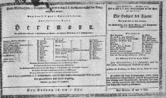 Theaterzettel (Oper und Burgtheater in Wien) 18131201 Seite: 1