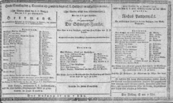 Theaterzettel (Oper und Burgtheater in Wien) 18131204 Seite: 1