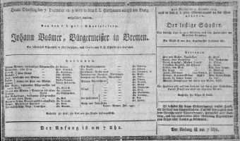 Theaterzettel (Oper und Burgtheater in Wien) 18131207 Seite: 1