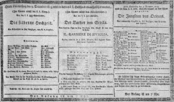 Theaterzettel (Oper und Burgtheater in Wien) 18131209 Seite: 1