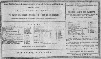 Theaterzettel (Oper und Burgtheater in Wien) 18131211 Seite: 1