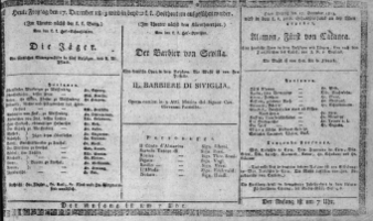 Theaterzettel (Oper und Burgtheater in Wien) 18131217 Seite: 1