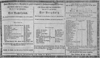 Theaterzettel (Oper und Burgtheater in Wien) 18131220 Seite: 1