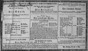 Theaterzettel (Oper und Burgtheater in Wien) 18131230 Seite: 1