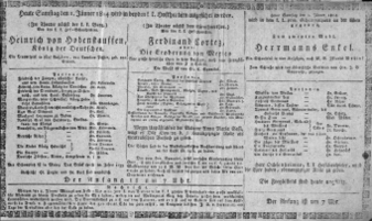 Theaterzettel (Oper und Burgtheater in Wien) 18140101 Seite: 1