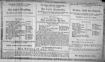 Theaterzettel (Oper und Burgtheater in Wien) 18140102 Seite: 1