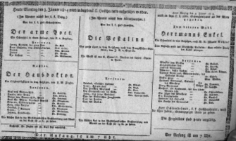 Theaterzettel (Oper und Burgtheater in Wien) 18140103 Seite: 1