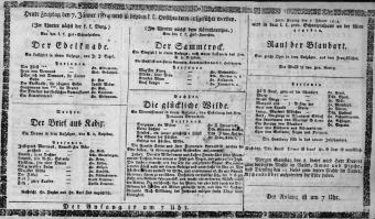 Theaterzettel (Oper und Burgtheater in Wien) 18140107 Seite: 1