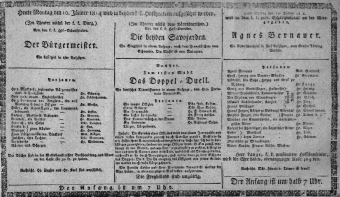 Theaterzettel (Oper und Burgtheater in Wien) 18140110 Seite: 1