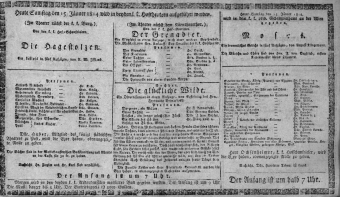 Theaterzettel (Oper und Burgtheater in Wien) 18140115 Seite: 1