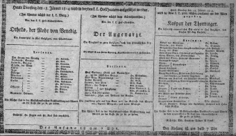 Theaterzettel (Oper und Burgtheater in Wien) 18140118 Seite: 1