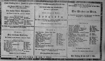Theaterzettel (Oper und Burgtheater in Wien) 18140125 Seite: 1