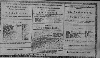 Theaterzettel (Oper und Burgtheater in Wien) 18140126 Seite: 1