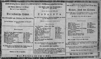 Theaterzettel (Oper und Burgtheater in Wien) 18140128 Seite: 1