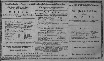 Theaterzettel (Oper und Burgtheater in Wien) 18140129 Seite: 1