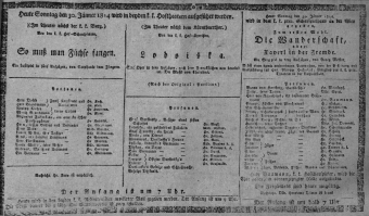 Theaterzettel (Oper und Burgtheater in Wien) 18140130 Seite: 1