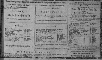 Theaterzettel (Oper und Burgtheater in Wien) 18140131 Seite: 1