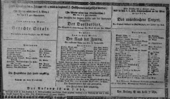 Theaterzettel (Oper und Burgtheater in Wien) 18140201 Seite: 1