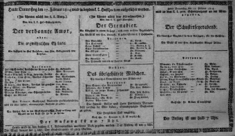 Theaterzettel (Oper und Burgtheater in Wien) 18140217 Seite: 1