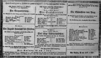 Theaterzettel (Oper und Burgtheater in Wien) 18140219 Seite: 1