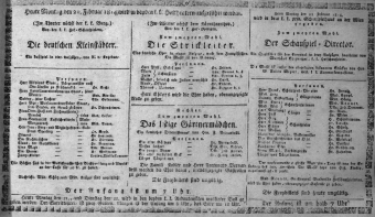 Theaterzettel (Oper und Burgtheater in Wien) 18140221 Seite: 1