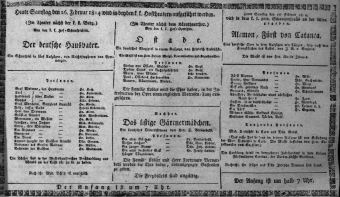 Theaterzettel (Oper und Burgtheater in Wien) 18140226 Seite: 1