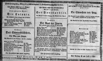 Theaterzettel (Oper und Burgtheater in Wien) 18140304 Seite: 1