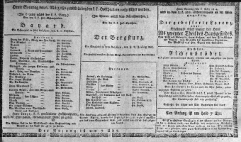 Theaterzettel (Oper und Burgtheater in Wien) 18140306 Seite: 1