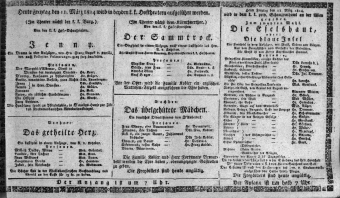 Theaterzettel (Oper und Burgtheater in Wien) 18140311 Seite: 1