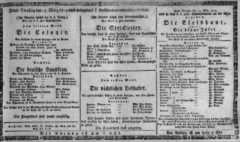 Theaterzettel (Oper und Burgtheater in Wien) 18140315 Seite: 1