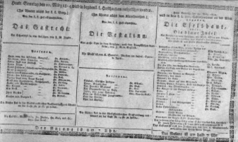 Theaterzettel (Oper und Burgtheater in Wien) 18140320 Seite: 1
