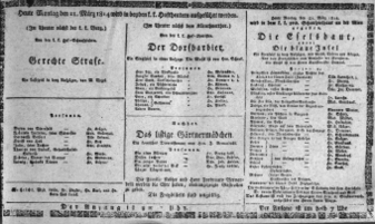 Theaterzettel (Oper und Burgtheater in Wien) 18140321 Seite: 1
