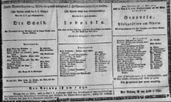 Theaterzettel (Oper und Burgtheater in Wien) 18140324 Seite: 1