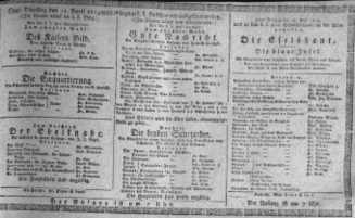 Theaterzettel (Oper und Burgtheater in Wien) 18140412 Seite: 1